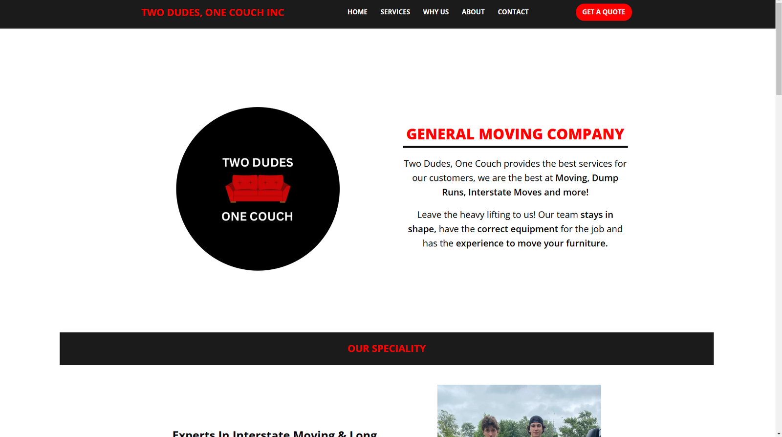 Two Dudes One Couch Web Page