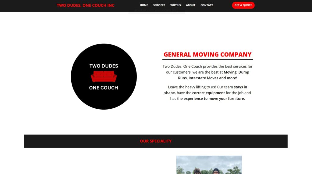 TwoDudesOneCouch - Before Homepage SS