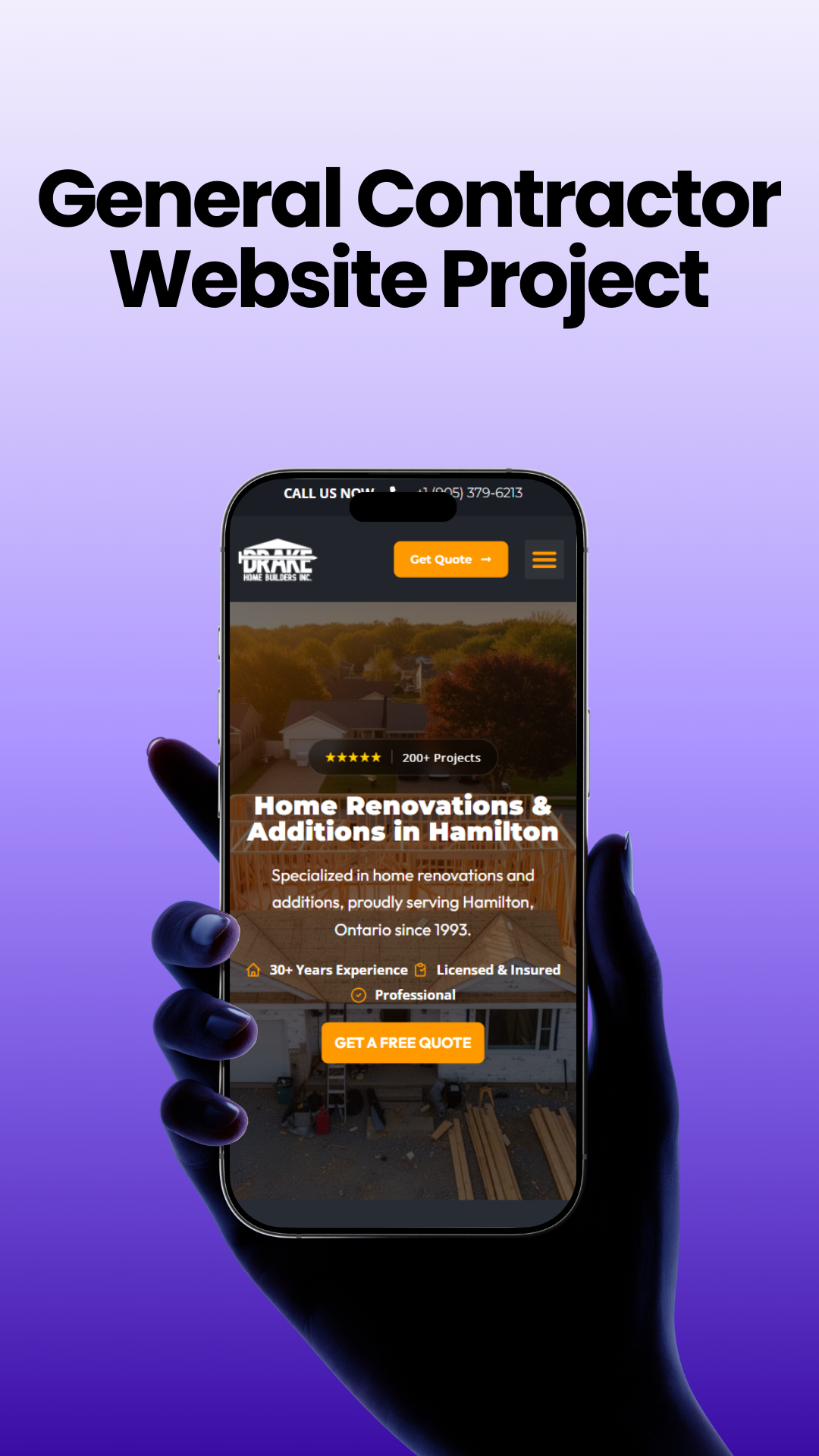 General Contractor Website Design Showcase